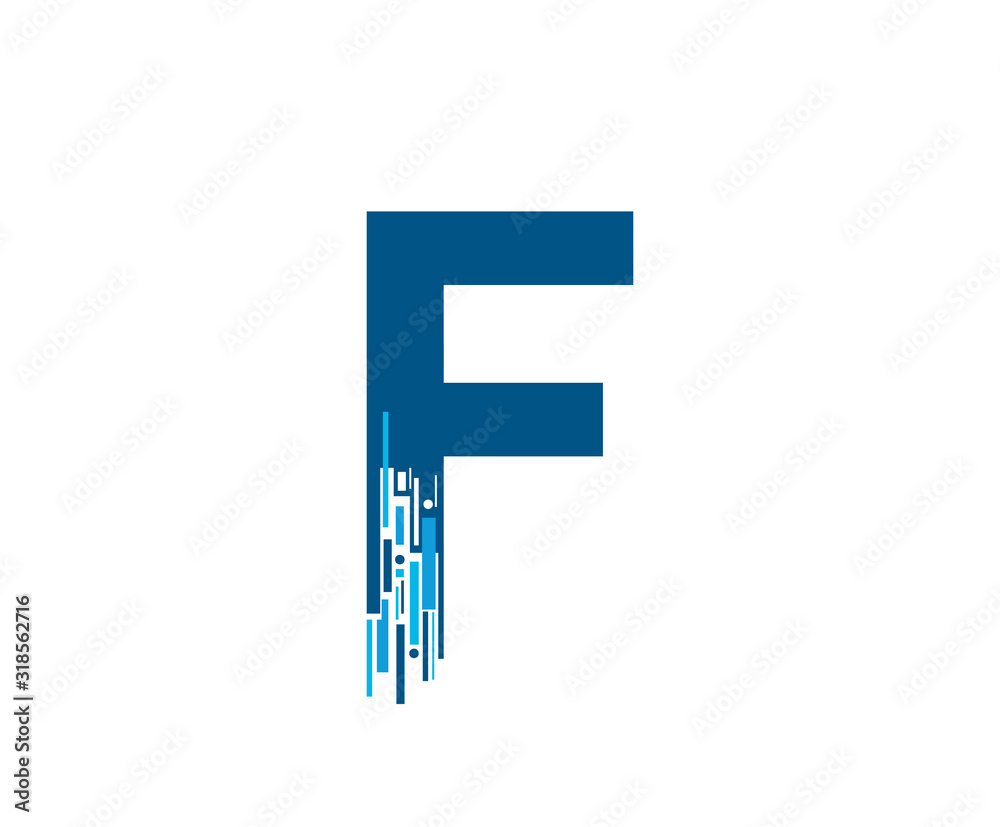 Letter F Digital Network , Technology and digital abstract line F network circuit vector logo. . Letter F Digital Network , Technology and digital abstract line F network circuit vector logo. .