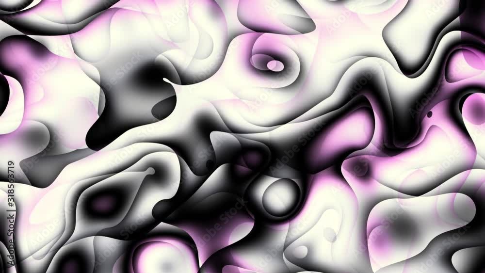 Transforming abstract background. Psychedelic wavy animated abstract curved shapes. Looping footage. Transforming abstract background. Psychedelic wavy animated abstract curved shapes. Looping footage.