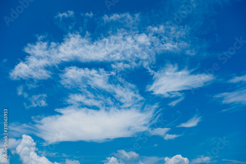 Cloudy with blue sky background