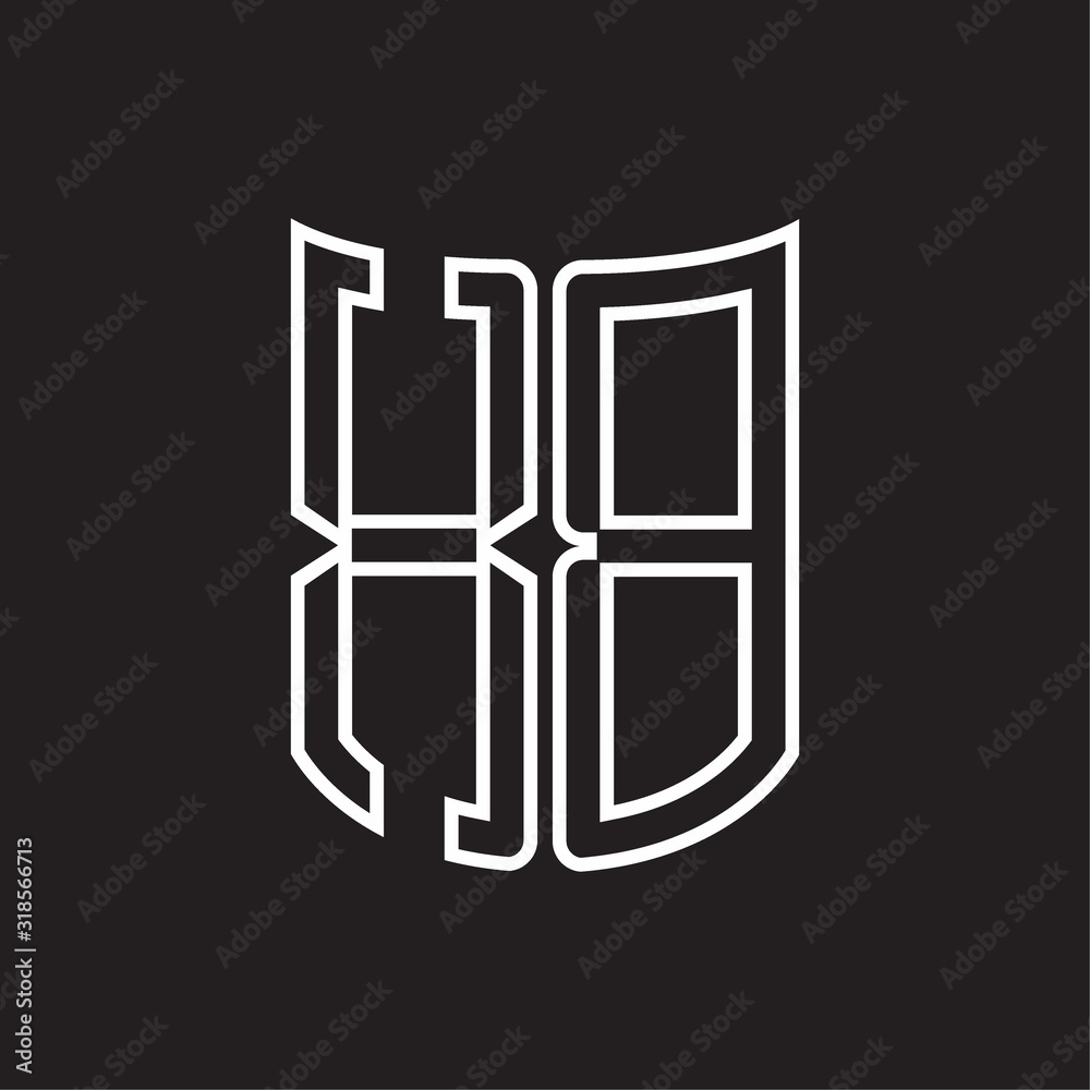 CB Logo monogram with ribbon style outline design template CB Logo monogram with ribbon style outline design template
