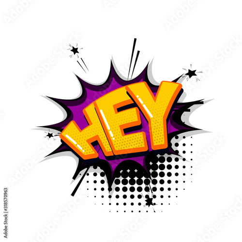 Pop art comic text