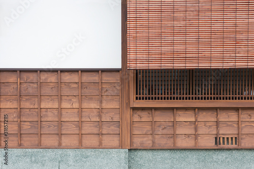 Details of traditional Japanese house in Kanazawa, Japan
