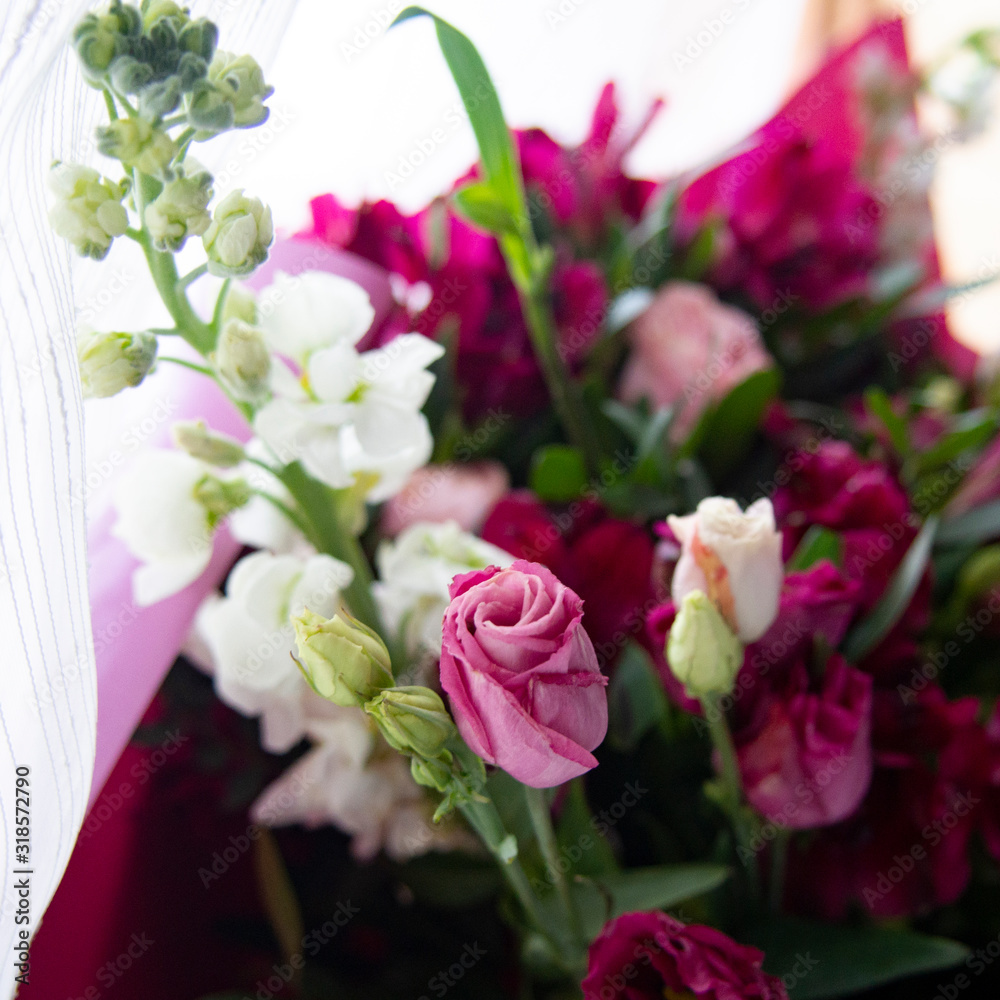 Fototapeta premium bouquet of bright fresh flowers