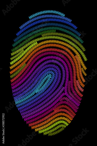 Decorative pattern fingerprint stylized texture of embroidery, imitation of ornamental satin stitch. Vector pattern for printing on fabric, clothes, t-shirt. 