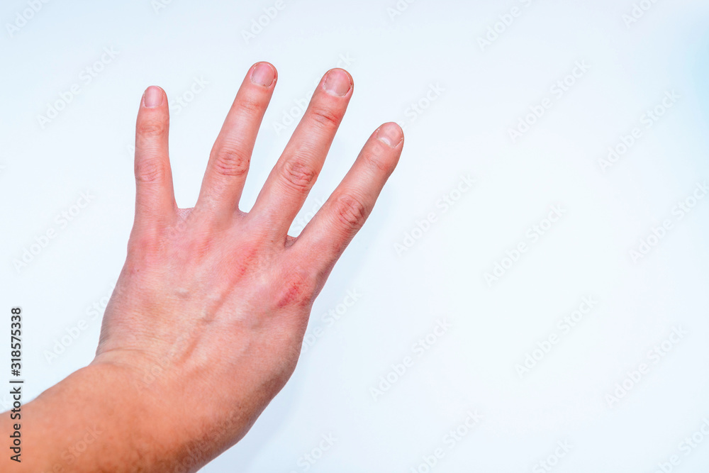 Man hand isolated on white background Man hand isolated on white background