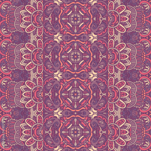 Lavender vintage vector seamless pattern damask Background