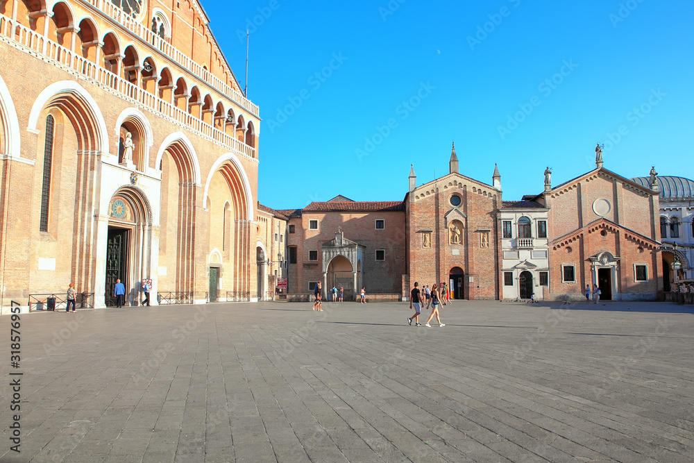 Piazza del Santo in Padua Italy 
