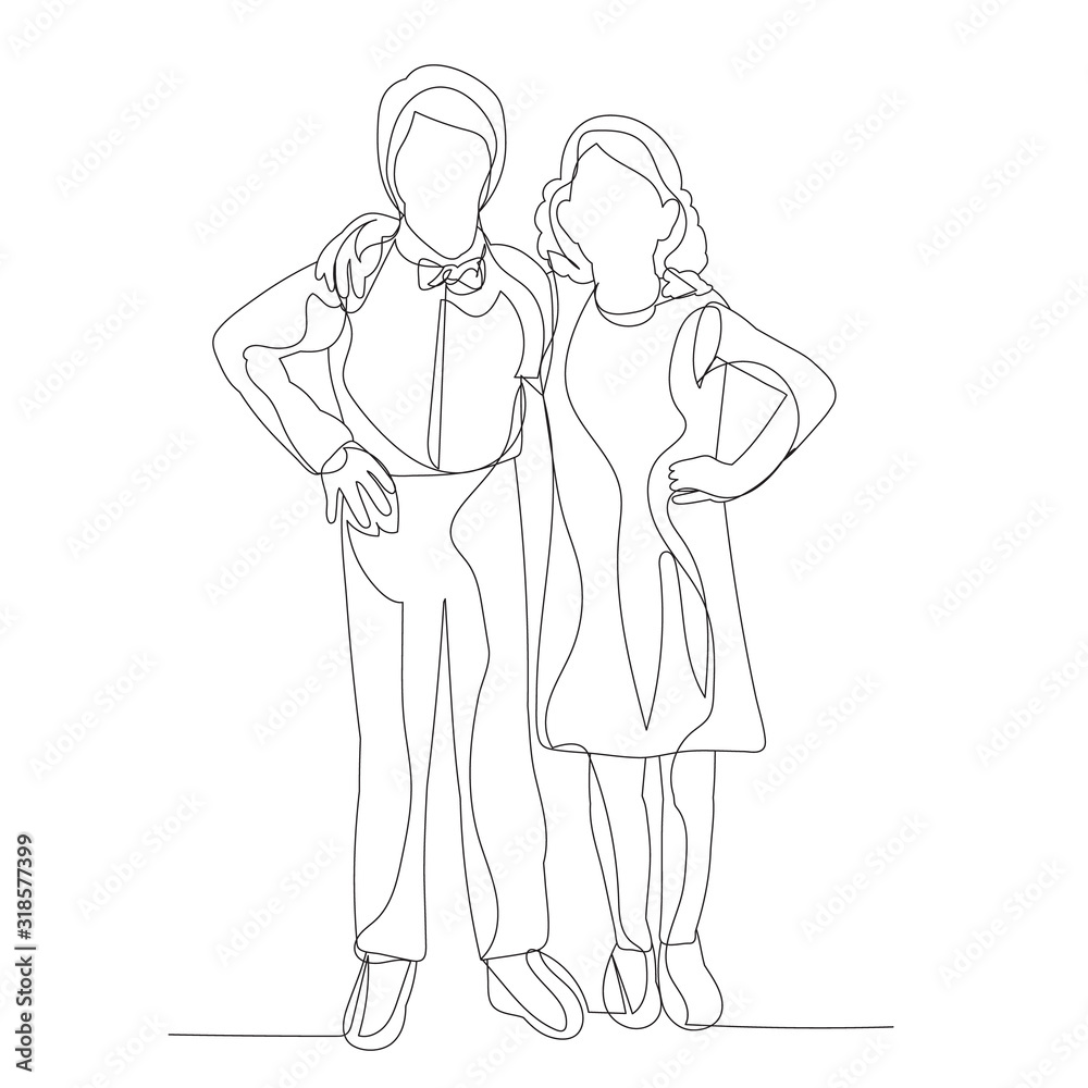 isolated, single line drawing continuous, children isolated, single line drawing continuous, children