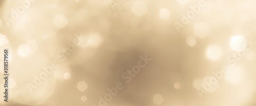 Fotografie, Obraz Festive abstract Christmas bokeh background - bokeh lights beige - New Year, Ann