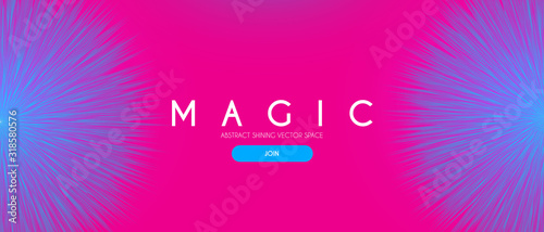 Abstract pink circle background. Stylised explosion.