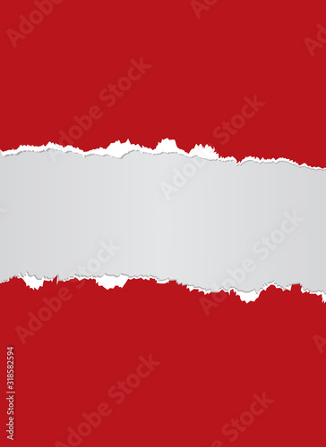 Red Ripped Paper for Cover Book