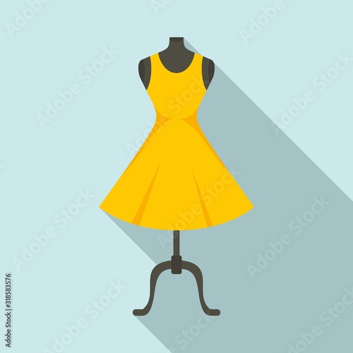 Fashion mannequin icon. Flat illustration of fashion mannequin vector icon for web design