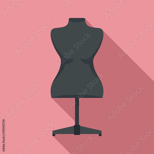 Plastic mannequin icon. Flat illustration of plastic mannequin vector icon for web design