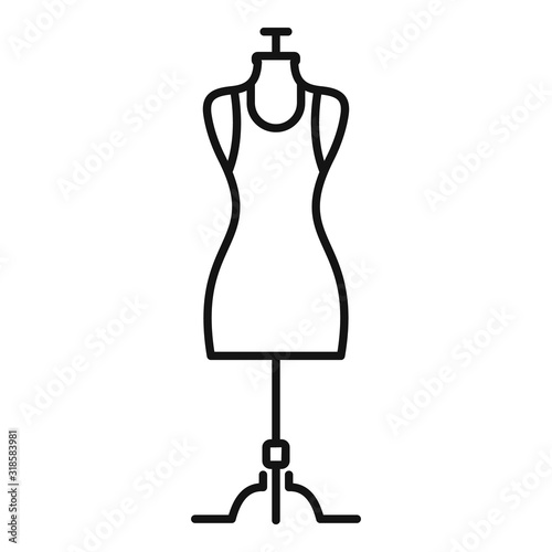 Fashion mannequin icon. Outline fashion mannequin vector icon for web design isolated on white background