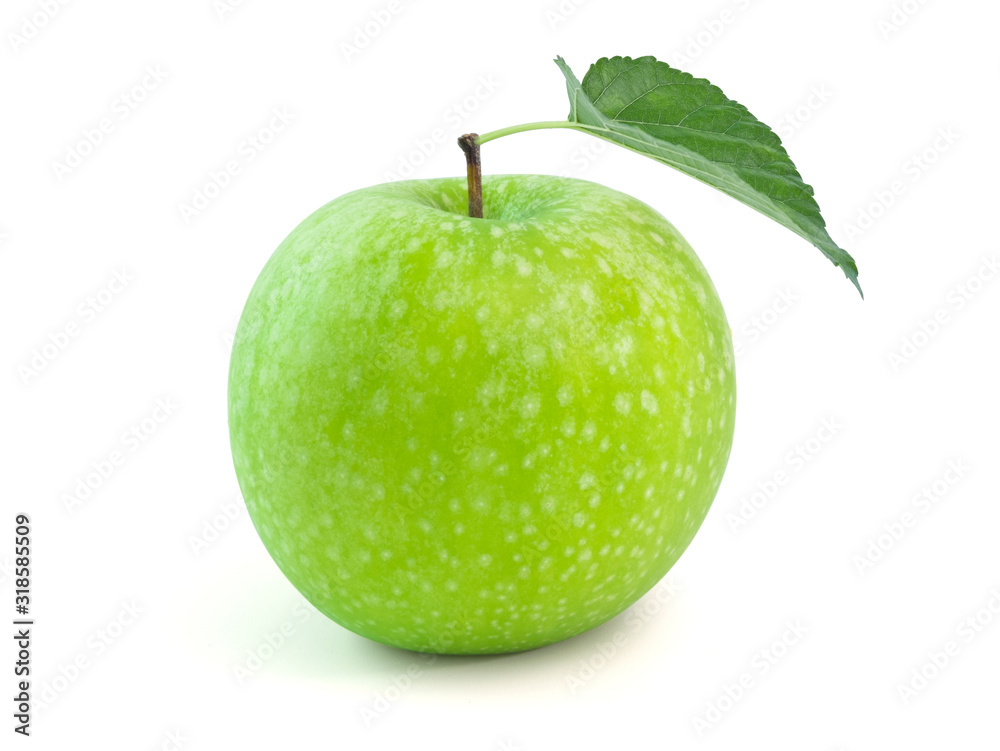Isolated fresh green apple on white background with clipping path. Isolated fresh green apple on white background with clipping path.