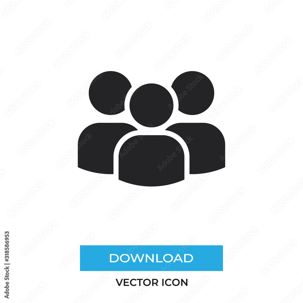 Group vector icon, simple sign for web site and mobile app. Group vector icon, simple sign for web site and mobile app.