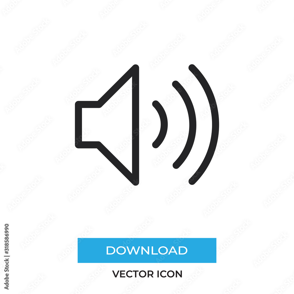 Volume vector icon, simple sign for web site and mobile app. Volume vector icon, simple sign for web site and mobile app.
