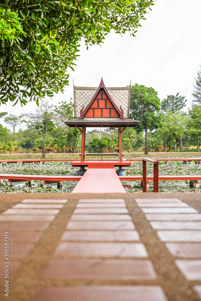 Fototapeta premium thailand pavilion in the lotus park