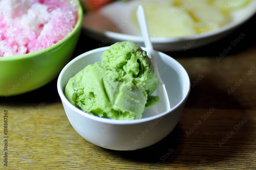 ice cream, ice-cream or green tea ice cream ice cream, ice-cream or green tea ice cream