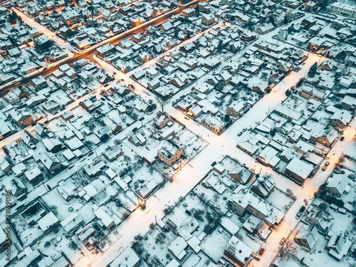 City after heavy snow