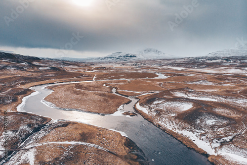 River near Reykjafoss waterfall, Iceland photo