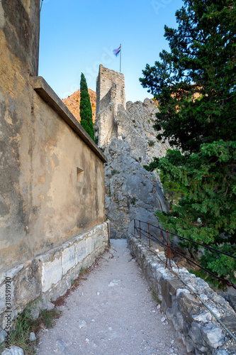 Omis. Mirabela Fort on the rock. photo