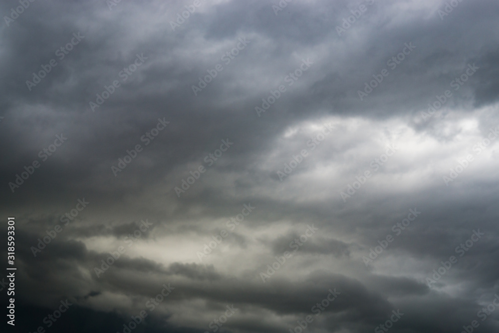Beautiful dramatic dark storm, Cloudy sky background.