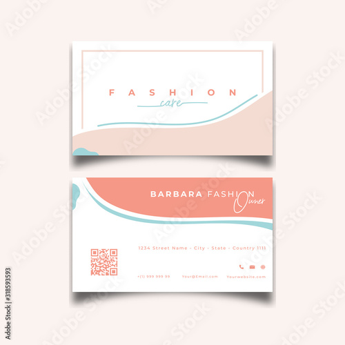 Business card fashion abstract Minimalist Template