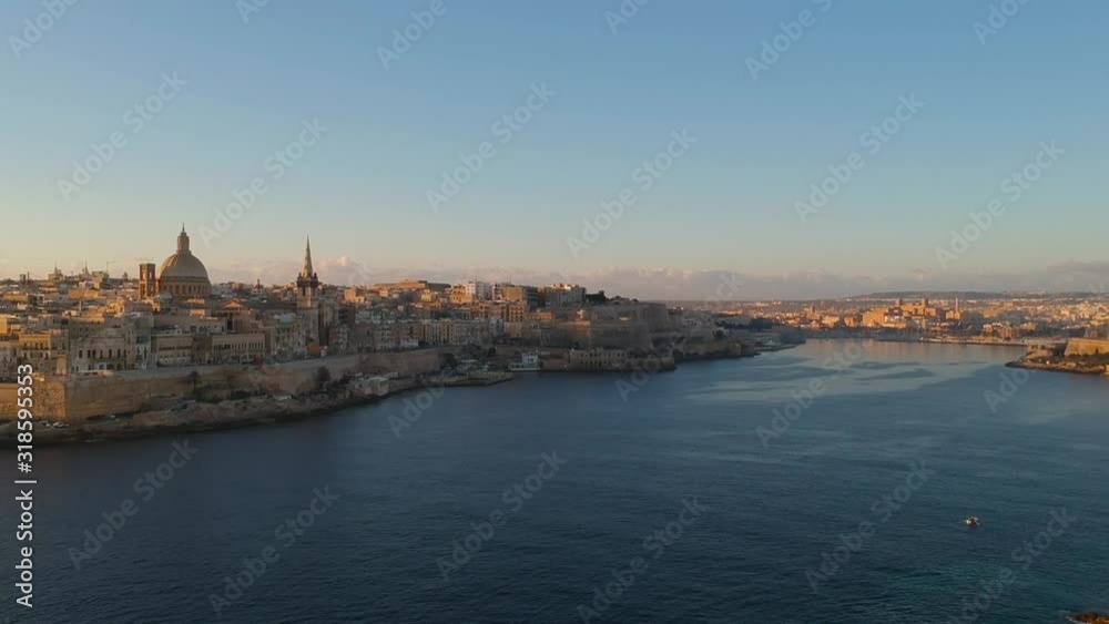 Beautiful aerial scenery of Malta with Valletta city Beautiful aerial scenery of Malta with Valletta city