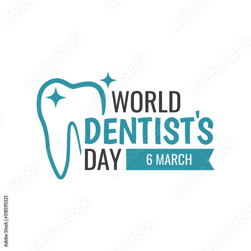 Vector Illustration on the theme Dentist day. Inscription for banner and poster