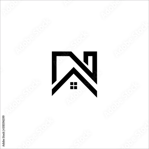 Free Download N creative logo template, minimalist logo for real estate corporate - GFXLoad