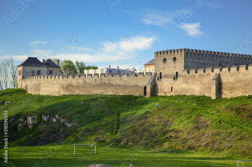 The city walls and The Royal Castle, Szydlow, Swietokrzyskie Voivodeship, Poland.