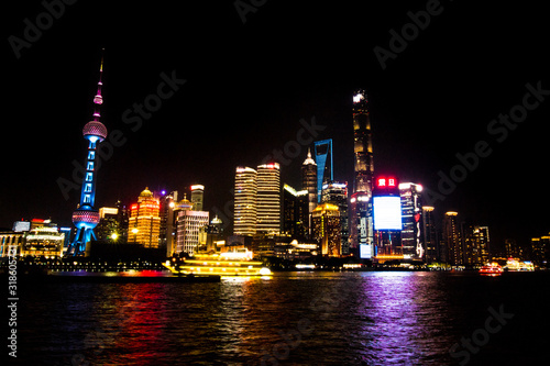 Shanghai bei Nacht Skyline