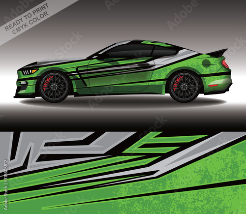 Car wrap decal design vector  custom livery race rally car vehicle sticker and tinting.