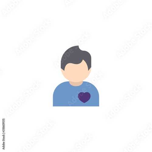 boyfriend creative icon. From Valentines Day icons collection. Isolated boyfriend sign on white background