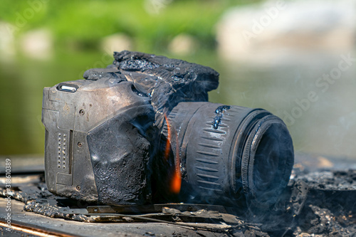 Burnt-out camera. Missing pictures from a trip.