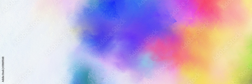 colorful vibrant grunge horizontal background with light gray, royal blue and antique white color