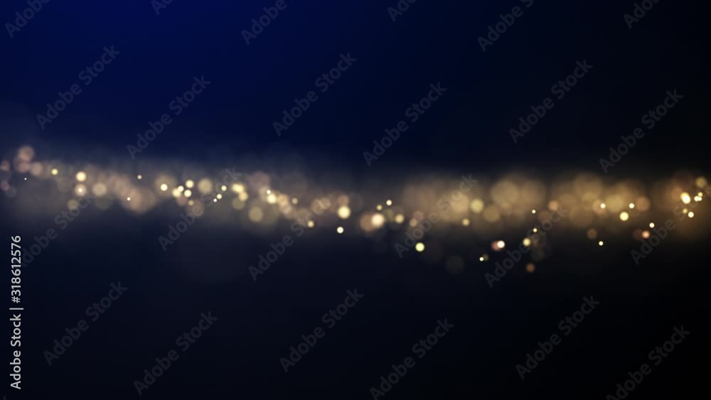 Magical golden Particles weaving Animation