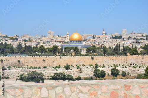 Vue Panoramique Jérusalem Mont des Oliviers Israël