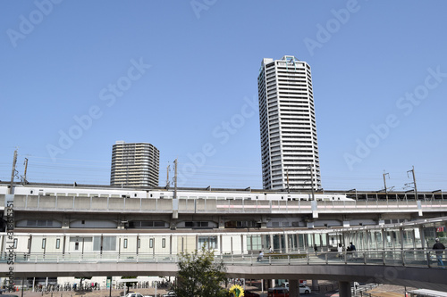 Cityscape of Musashi-Urawa Station, Saitama Prefecture, Japan