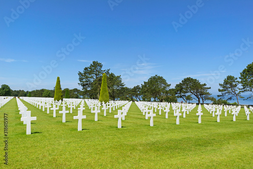 American cemetery At Colleville Sur Mer, France photo