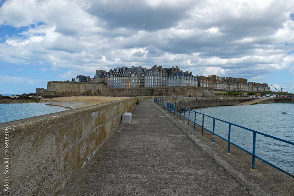 Saint Malo, walled port city in Brittany, France.