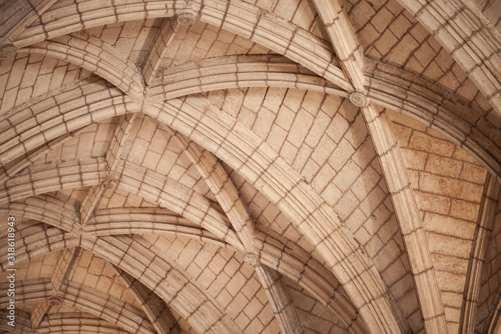 Arched Gothic vault structure