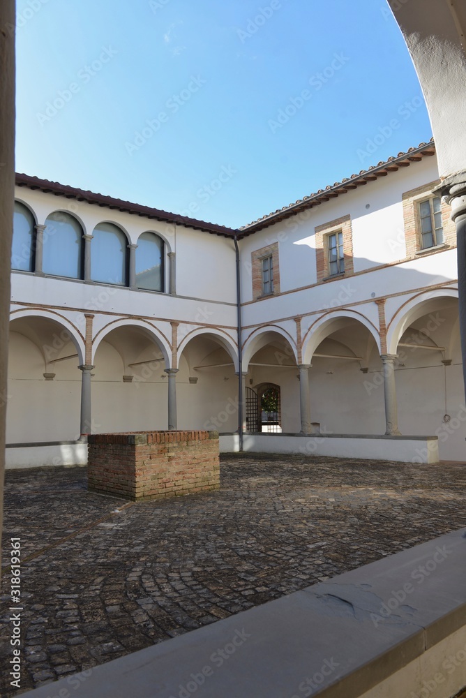 the cloister of the monastery