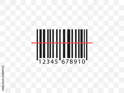 Barcode, code icon. Vector illustration, flat design.