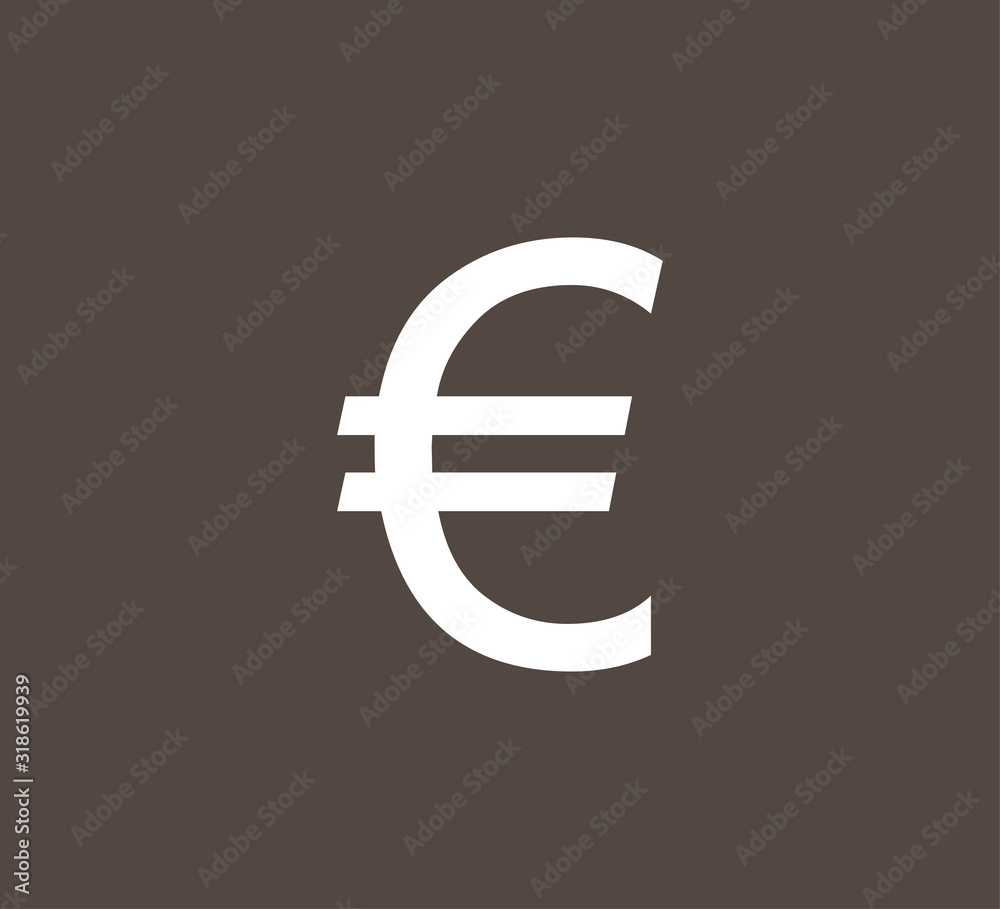 Obraz premium Euro money icon. Vector illustration, flat design