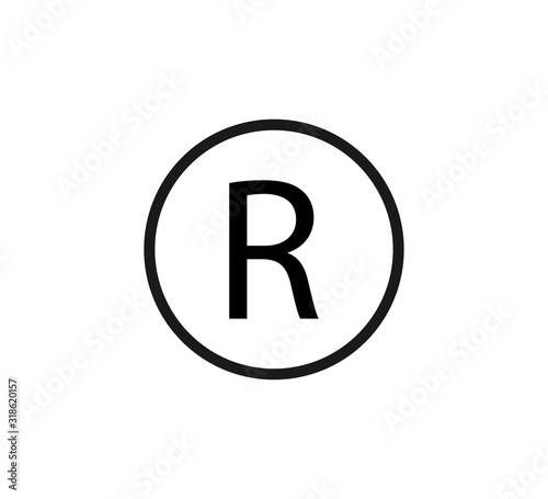South African rand icon. Vector illustration, flat design