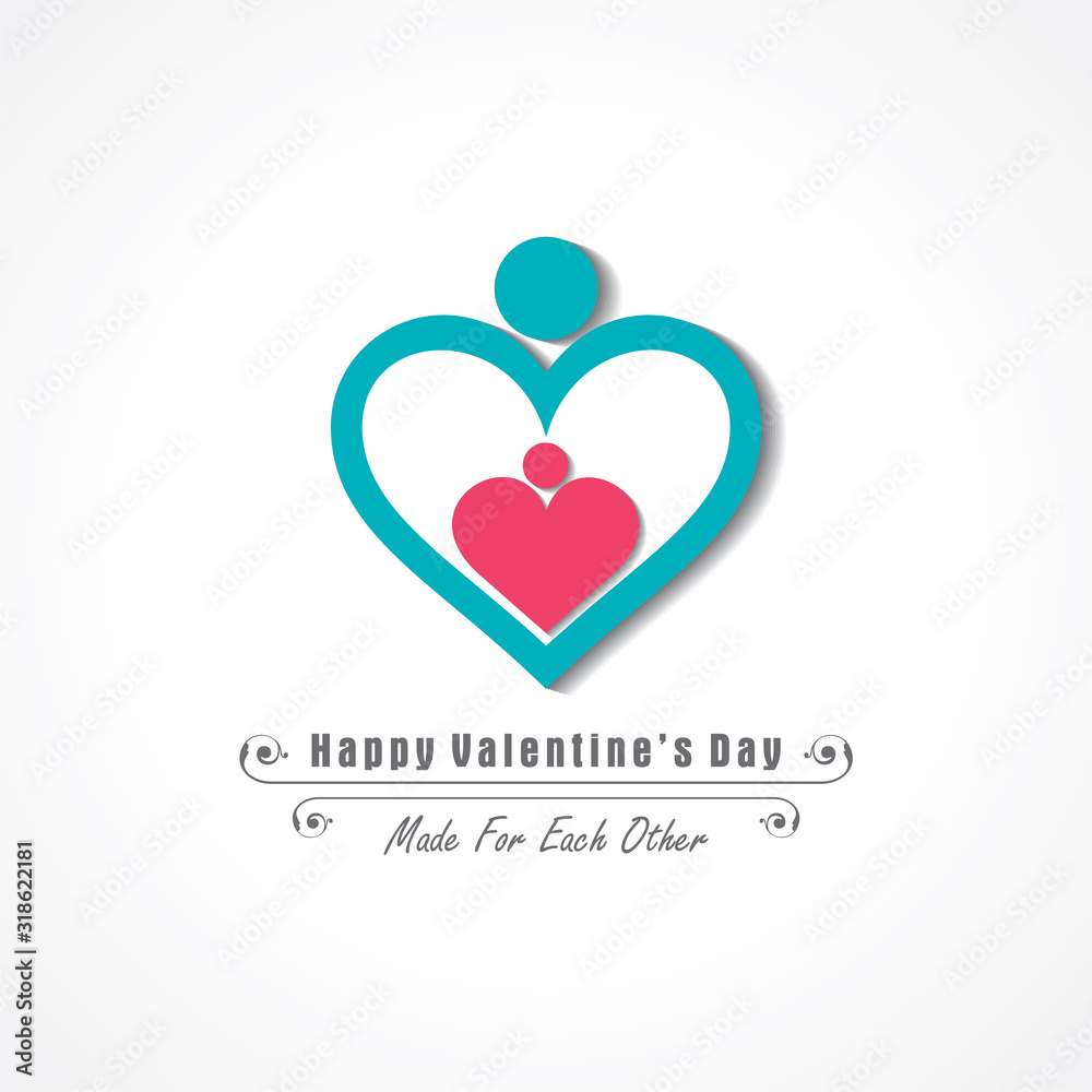 Illustration of Happy Valentines Day Greeting Illustration of Happy Valentines Day Greeting