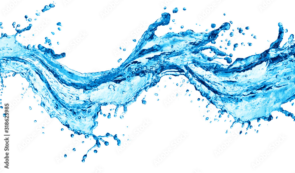 Obraz premium blue water splash isolated