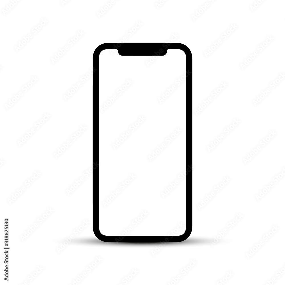 Studio shot of Smartphone with blank white screen for Infographic Global Business Marketing investment Plan, mockup model Studio shot of Smartphone with blank white screen for Infographic Global Business Marketing investment Plan, mockup model